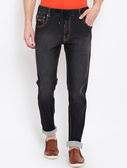 black cotton washed jeans - 15202715 - Very Small Image - 1
