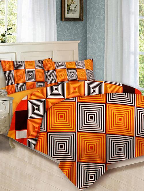 cotton double bedsheet with 2 pillow covers - 15202892 - Very Small Image - 1