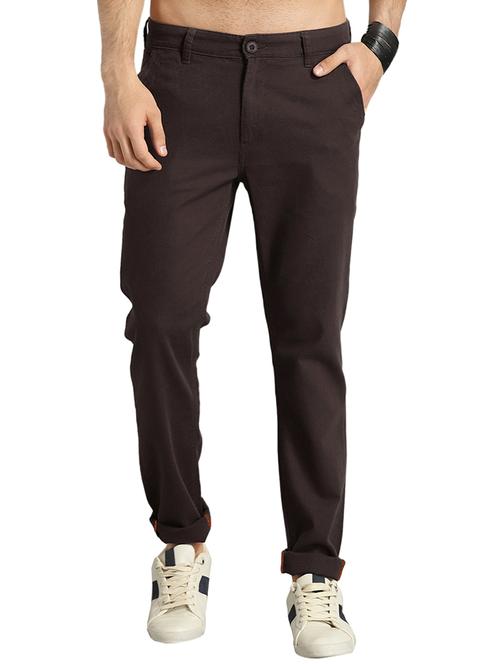 brown cotton chinos - 15203124 - Very Small Image - 1