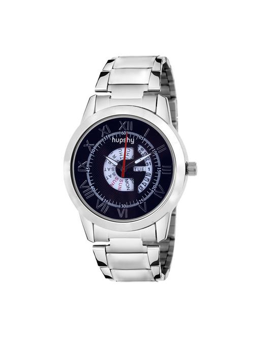 hupshy analog round dial mens watch / fashionable men's watches / watches for men / day and date watches for men's - 15203249 - Very Small Image - 1