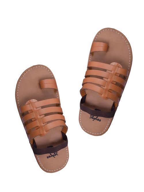 tan leather back strap sandal - 15203310 - Very Small Image - 1