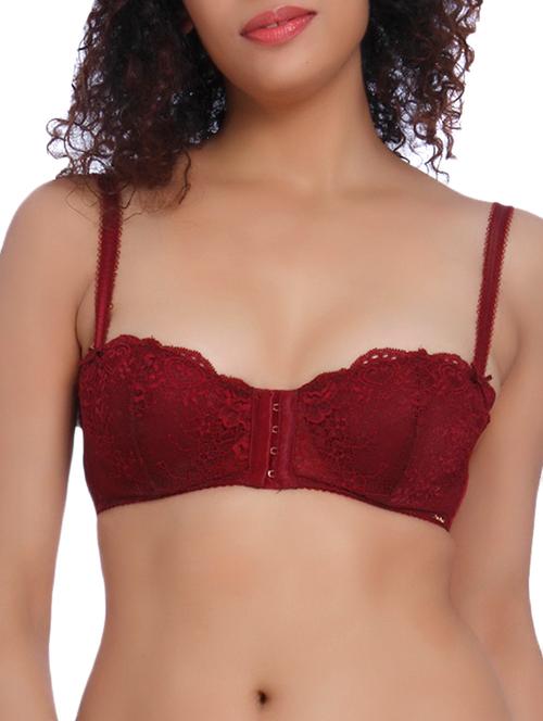 floral laced front open bra - 15203575 - Very Small Image - 1
