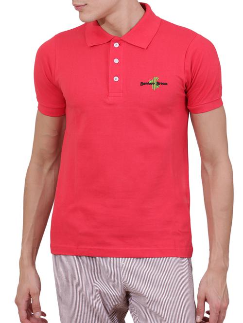 red cotton polo t-shirt - 15205983 - Very Small Image - 1