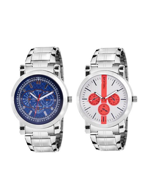 hupshy digital round dial mens watch combo/ fashionable and sports men's watches combo/ watches for men - 15206893 - Very Small Image - 1