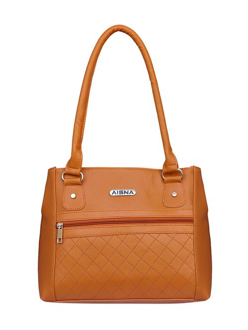 tan leatherette (pu) handbag - 15207060 - Very Small Image - 1
