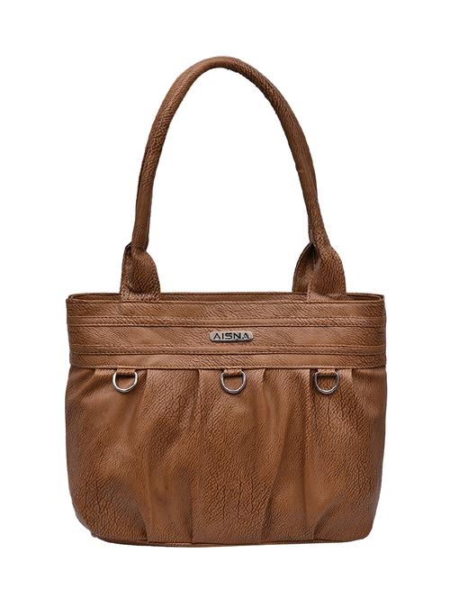 brown leatherette (pu) regular handbag - 15207076 - Very Small Image - 1