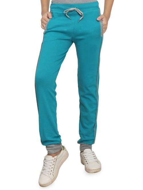 blue cotton track pant - 15209188 - Very Small Image - 1