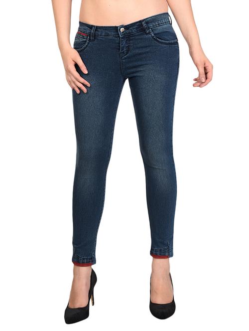 dark blue stone wash denim jeans - 15211094 - Very Small Image - 1