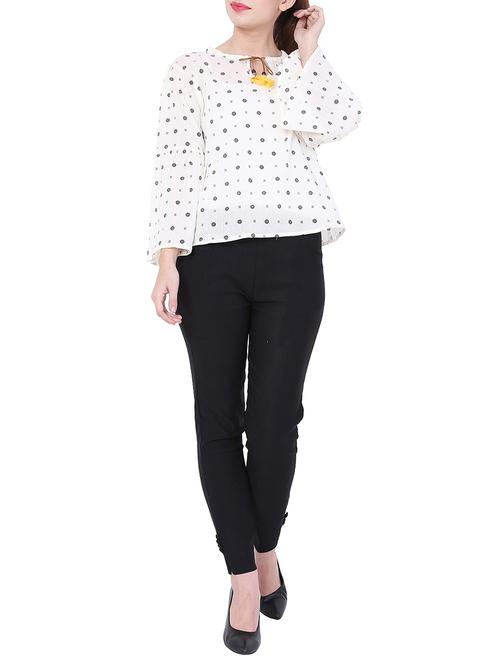 white printed top - 15211128 - Very Small Image - 1