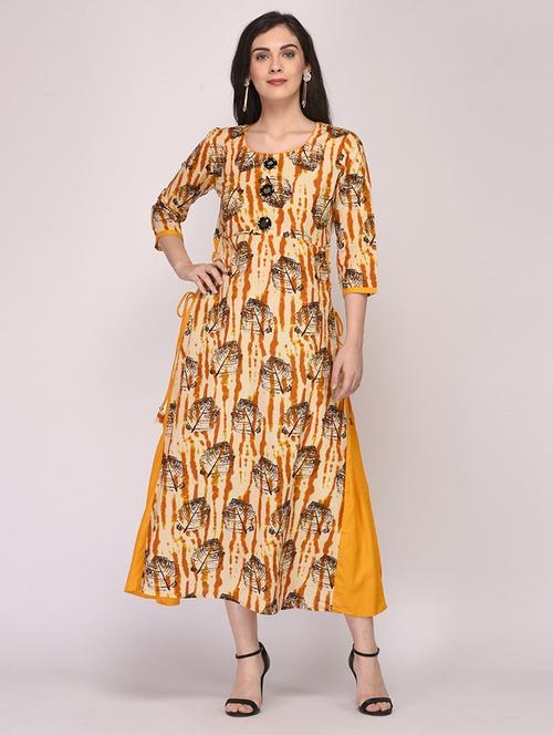 a-line printed kurta - 15211314 - Very Small Image - 1