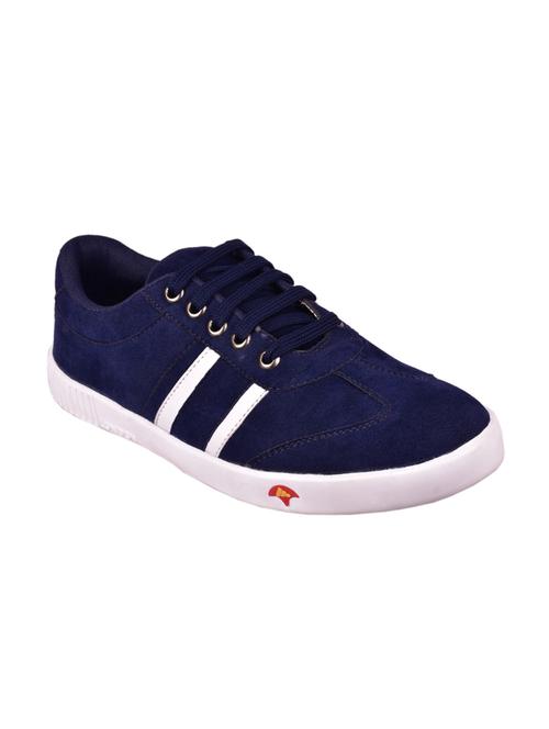 blue suede lace up sneaker - 15211342 - Very Small Image - 1