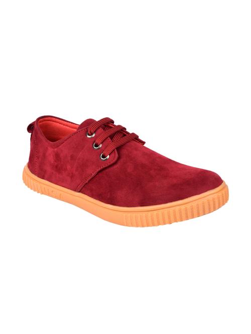 red suede lace up sneaker - 15211371 - Very Small Image - 1