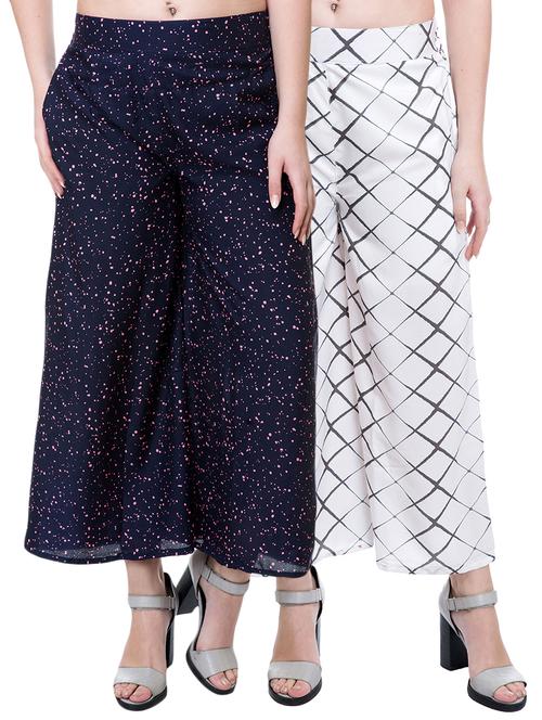 set of 2 multi colored palazzo - 15211454 - Very Small Image - 1