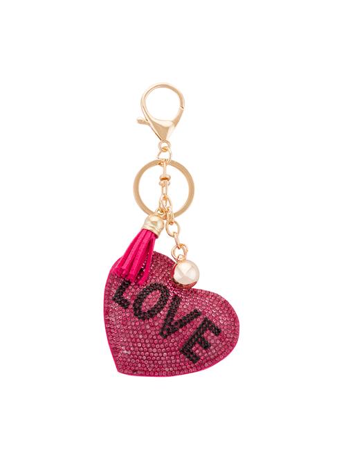 globus heart motif stone keychain - 15212510 - Very Small Image - 1