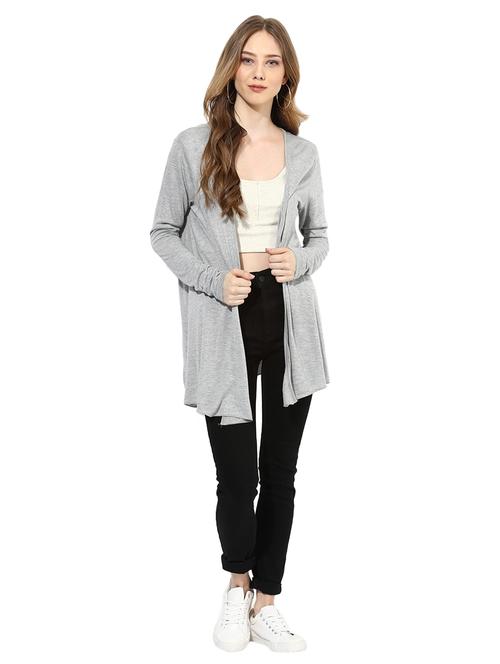 melange long sleeve shrug - 15214073 - Very Small Image - 1