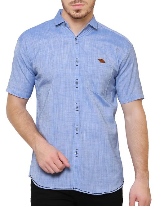 light blue linen casual shirt - 15217387 - Very Small Image - 1