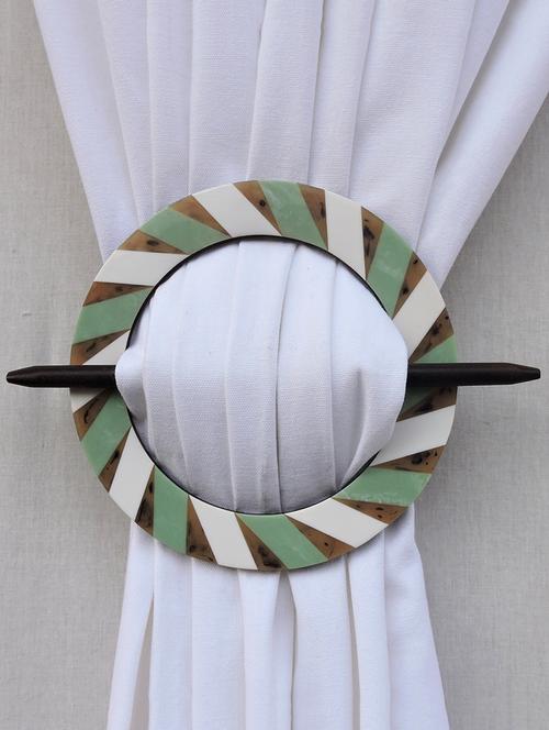 decorative handmade medium density fibreboard curtain tieback holder round multi color - 15217506 - Very Small Image - 1