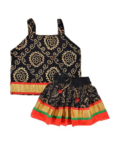 black cotton lehenga choli - 15218679 - Very Small Image - 1