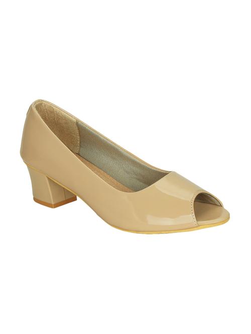 beige leatherette slip on sandals - 15219194 - Very Small Image - 1