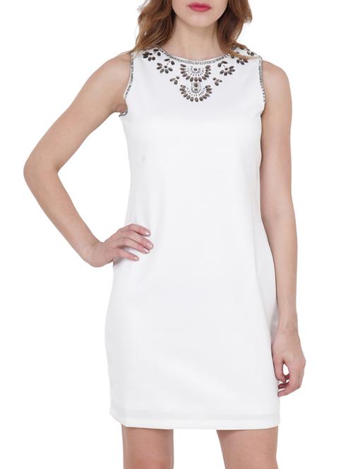 embellished neckline sheath dress - 15219330 - Very Small Image - 1