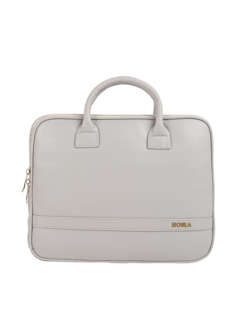 grey leatherette (pu) laptop bag - 15220828 - Very Small Image - 1