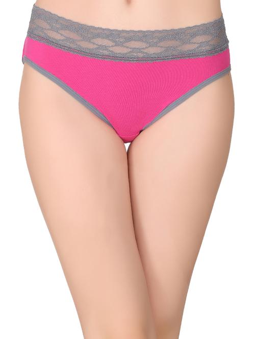 pink solid hipster panty - 15221255 - Very Small Image - 1