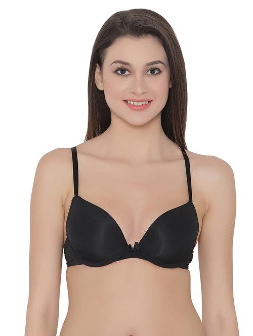 black solid plunge bra - 15221729 - Very Small Image - 1