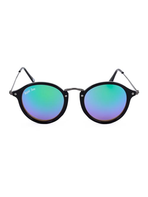 royal son uv protected round sunglasses for women (rs007rd|47|blue mirrored lens) - 15221858 - Very Small Image - 1