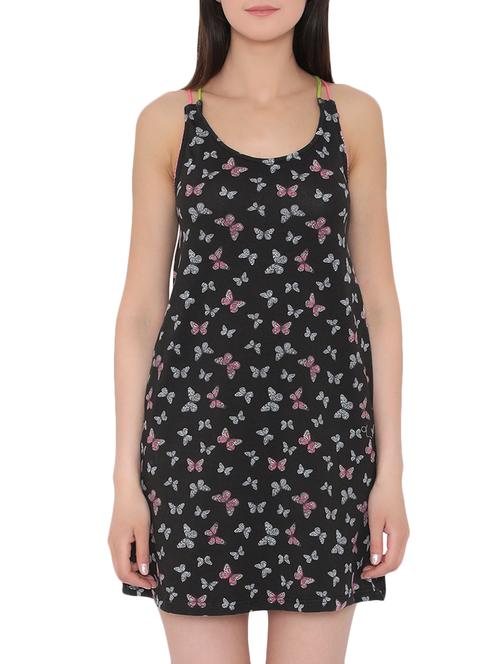 black printed short nighty - 15222128 - Very Small Image - 1