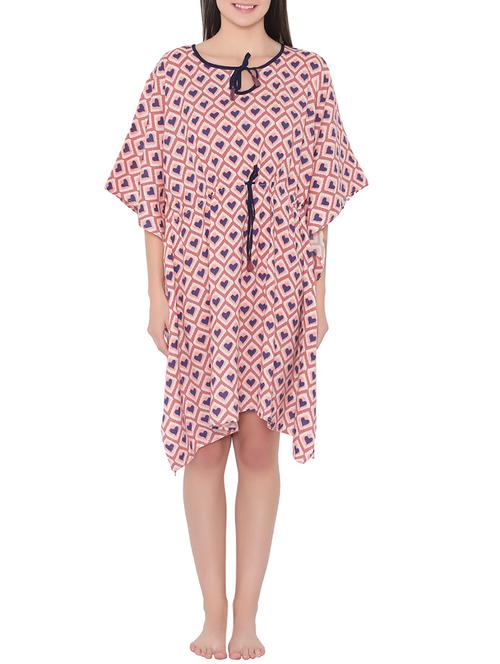 orange printed nightwear kimono - 15222131 - Very Small Image - 1
