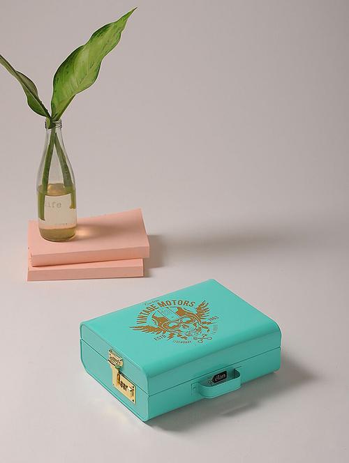 briefcase inspired trunk, 8x10 inch, for the biker in you, aqua - 15222245 - Very Small Image - 1
