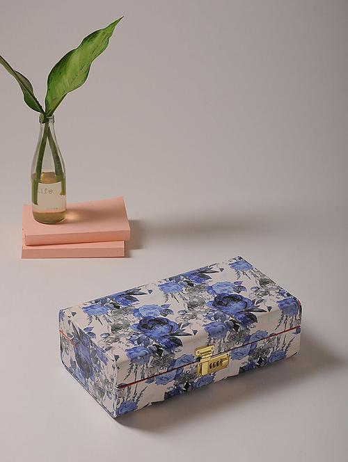 symprose vintage style metal long trunk, decorative box, jewelry & trinket storage chest. - 15222248 - Very Small Image - 1