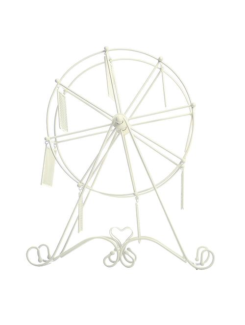 ferris wheel jewellery organiser, 8 mesh panels, off white - 15222281 - Very Small Image - 1
