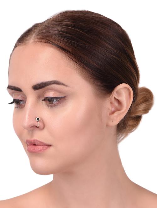 black silver nose pin - 15222790 - Very Small Image - 1