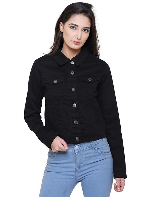 black cotton summer jacket - 15222796 - Very Small Image - 1