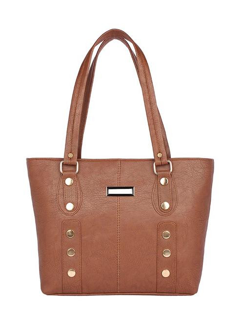 brown leatherette (pu) handbag - 15223549 - Very Small Image - 1