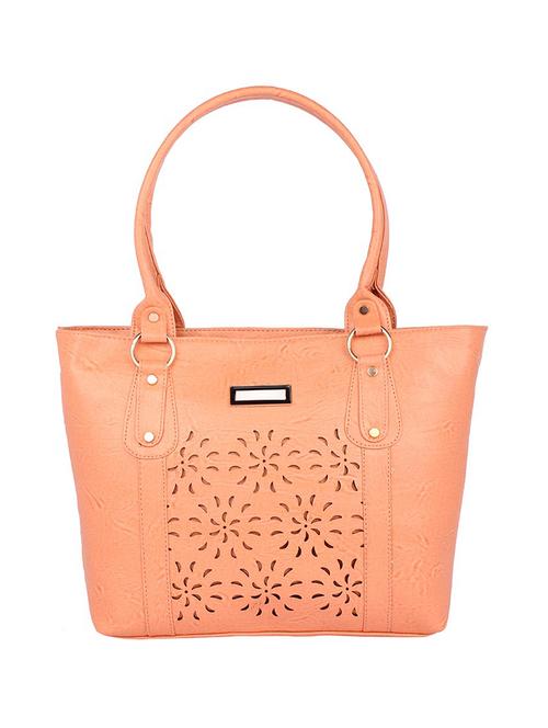 peach leatherette (pu) regular handbag - 15223557 - Very Small Image - 1
