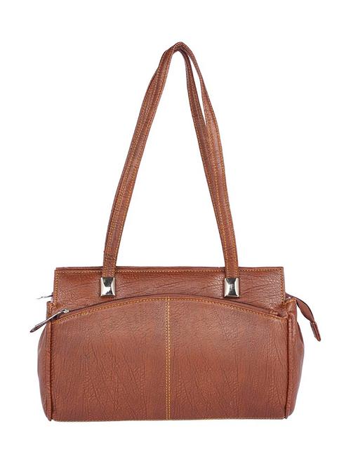 brown leatherette (pu) handbag - 15223568 - Very Small Image - 1