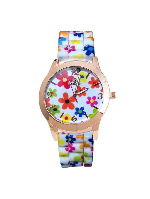 trendy floral printed multicolour bracelet watch - 843.9 - 15223819 - Very Small Image - 1