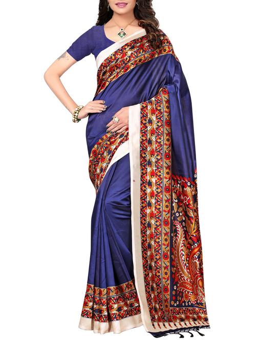 blue silk mysore saree with blouse - 15223921 - Very Small Image - 1