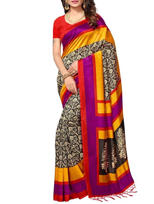 black mysore silk saree with blouse - 15223997 - Very Small Image - 1