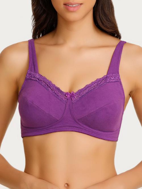 bow patch lace detail bra - 15224036 - Very Small Image - 1