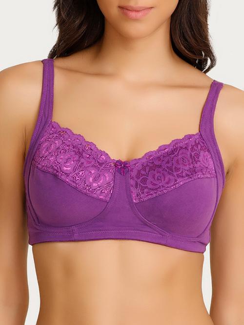 bow patch lace detail bra - 15224038 - Very Small Image - 1