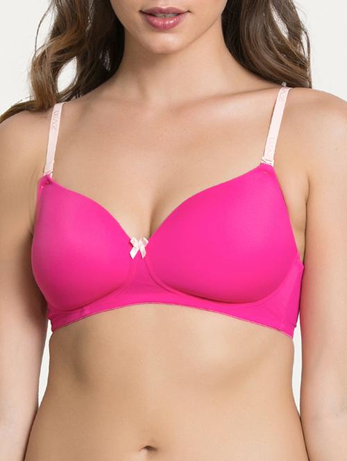 contrast bow patch t-shirt bra - 15224058 - Very Small Image - 1