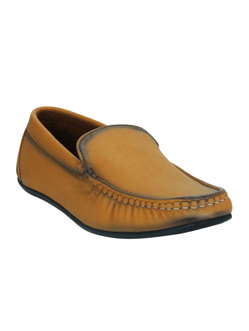 tan leatherette office wear loafer - 15224334 - Very Small Image - 1