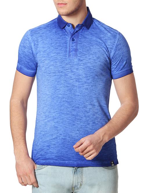 blue cotton polo t-shirt - 15224547 - Very Small Image - 1