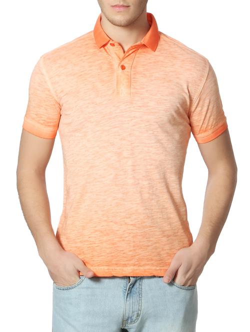 orange cotton polo t-shirt - 15224548 - Very Small Image - 1