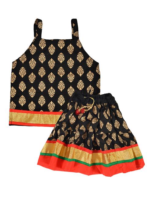 black cotton lehenga choli - 15224611 - Very Small Image - 1