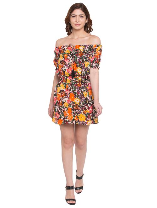 yellow floral blouson dress - 15224900 - Very Small Image - 1