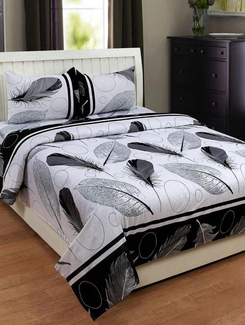 polycotton double bedsheet with 2 pillow covers - 15225670 - Very Small Image - 1